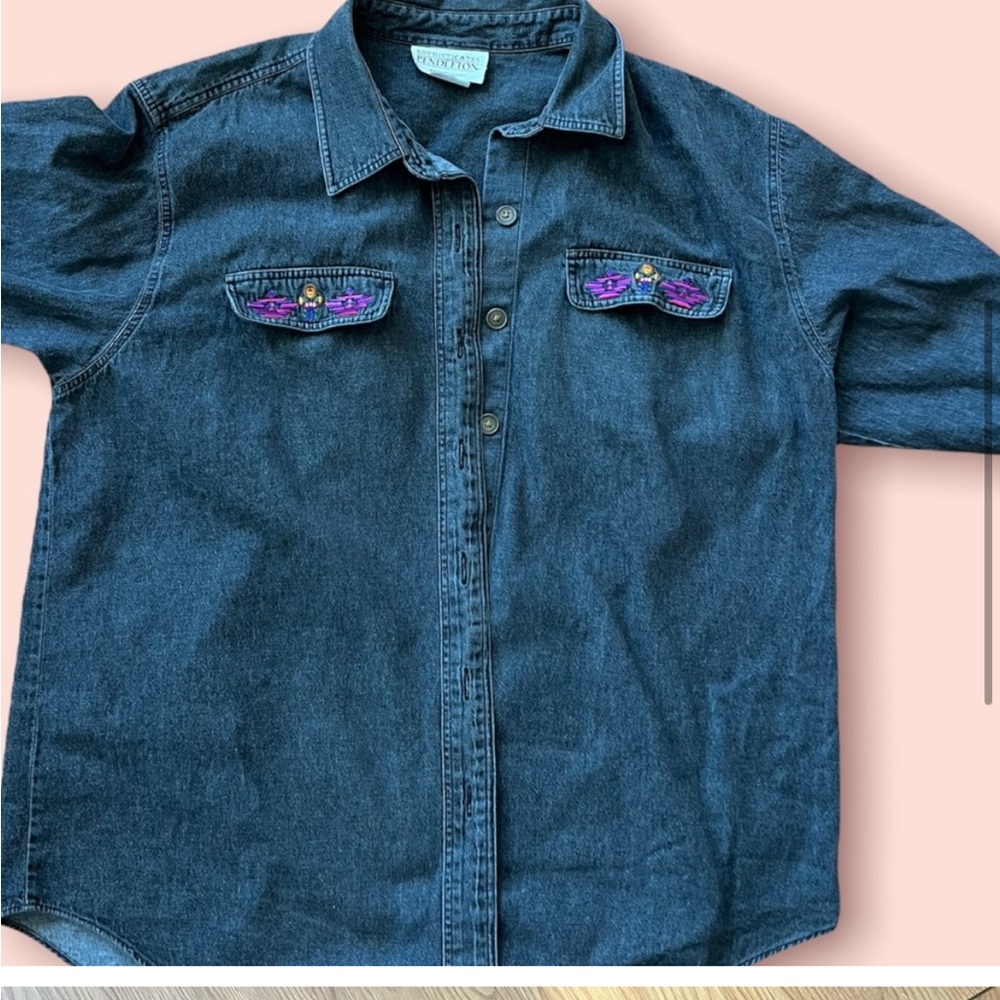 Vintage Pendleton embroidered button up - image 1